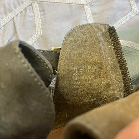 Womens Peep Toe Ankle Bootie Sz 6.5 Chunky Block Heel Boho Chic Western Country - Picture 3 of 8